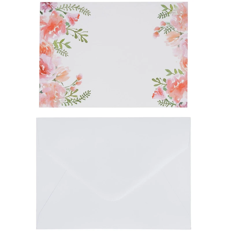 Floral Flat Cards & Envelopes by Recollections™, 5" x 7"