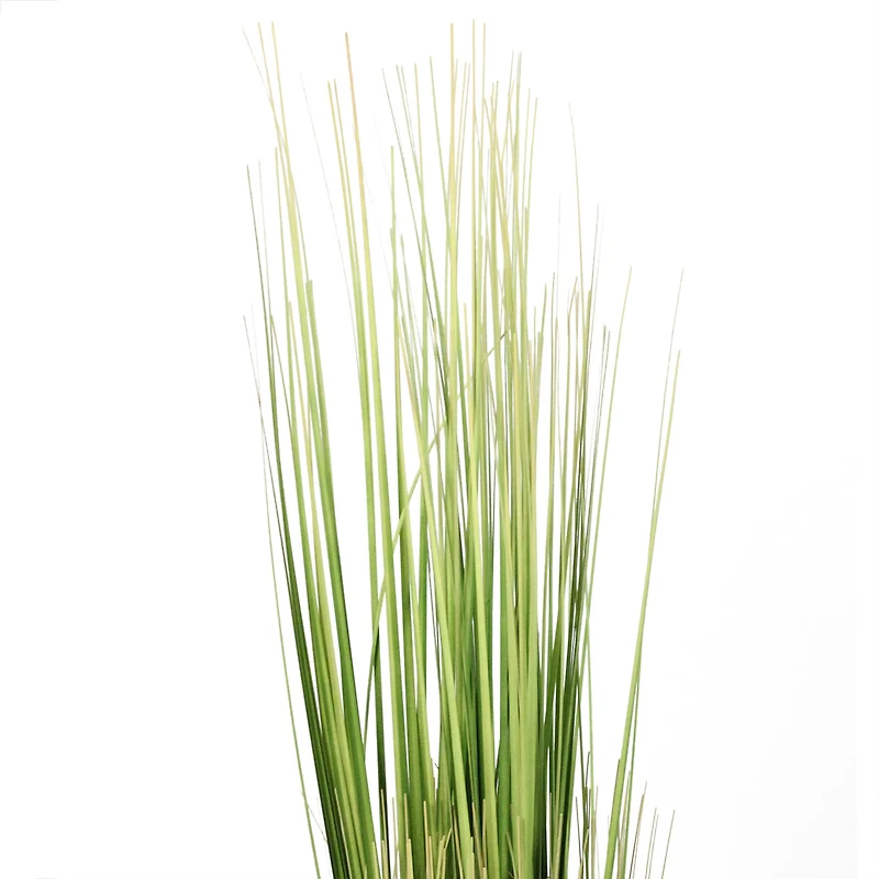 37.75" Green & Yellow Artificial Onion Grass Bundle Wrapped with Tan Rope