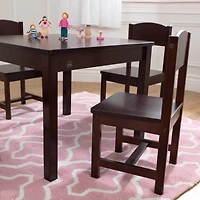 KidKraft Espresso Farmhouse Table & 4 Chair Set