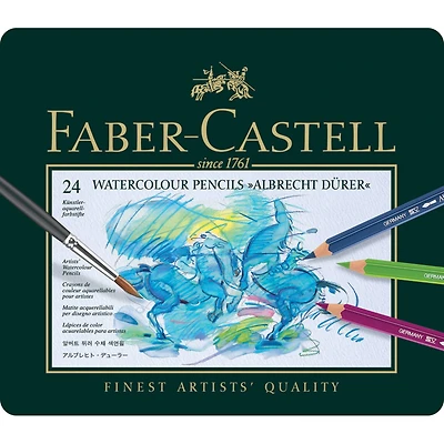 8 Pack: 24 ct. (144 total) Faber-Castell® Albrecht Durer Watercolor Pencil Tin Set