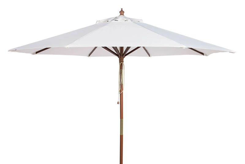 Bethany 9Ft Wooden Umbrella in White