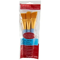 Craft Smart® Large Brush Variety Set Golden Taklon, 3 Pieces
