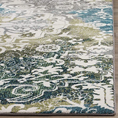 Water Color Boho Contemporary 2'-2" X 6' Area Rug