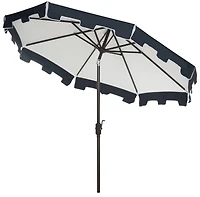 City Fashion 9Ft Umbrella in Natural & Navy