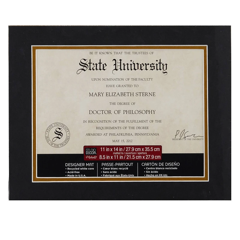 8.5" x 11" Document Mat by Studio Décor