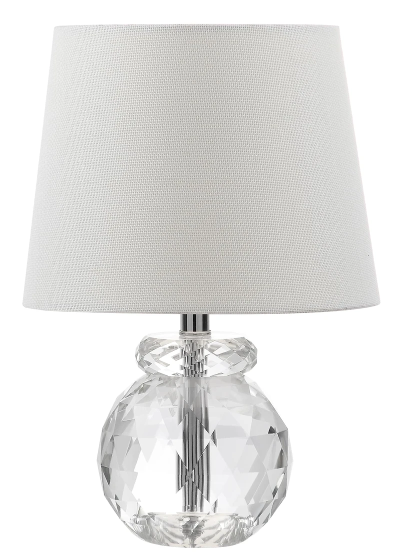 Eunice Table Lamp in Clear & Off White