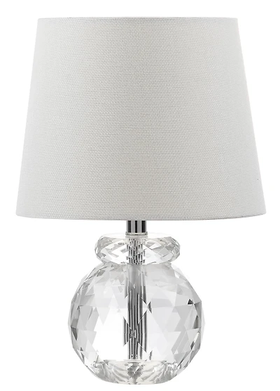 Eunice Table Lamp in Clear & Off White