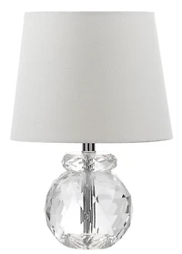 Eunice Table Lamp in Clear & Off White