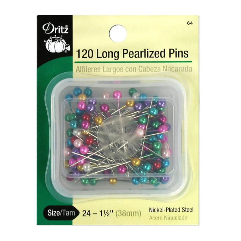 120 Long Pearlized Pins, Size 24