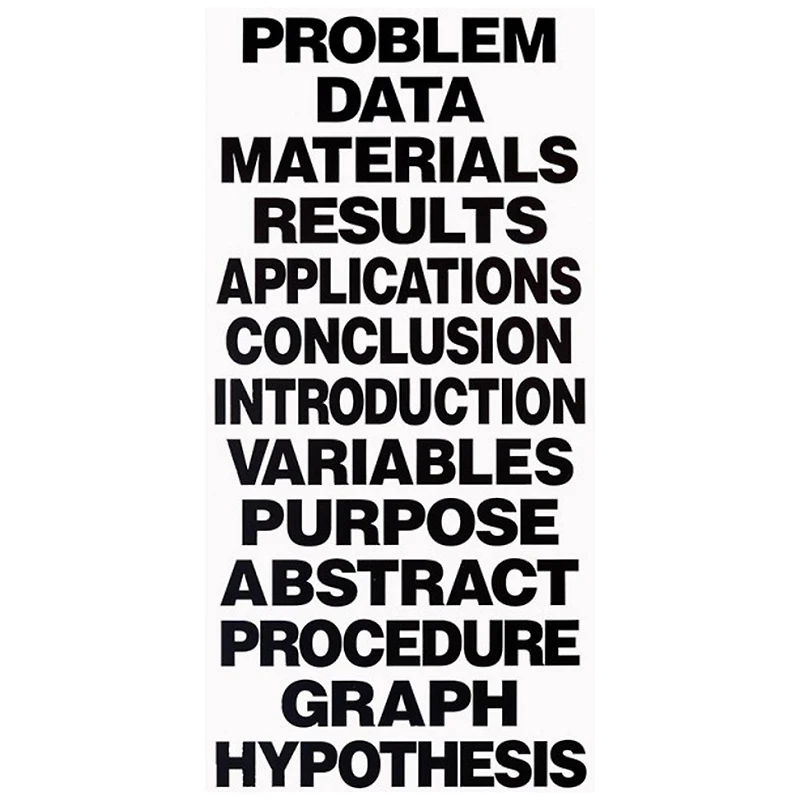 Black Flipside Science Fair Project Titles, 13 Per Pack, 12 packs