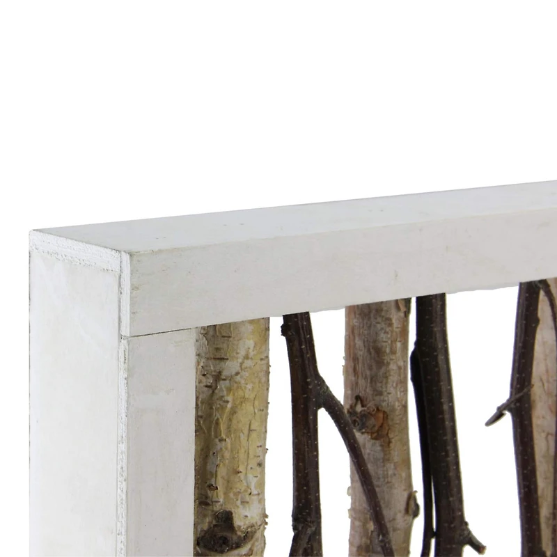 22.75" Mixed Branches in White Wood Frame