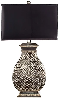 Malaga Silver Lamp in Silver