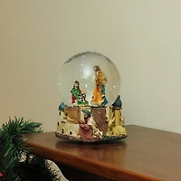 5.5" Nativity Scene Musical Snow Globe Glitterdome