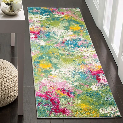 Water Color Modern Splash 2'-2" X 6' Area Rug