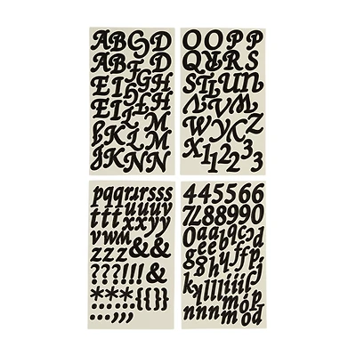 12 Pack: Large Elegant Black Alphabet Stickers by Recollections™