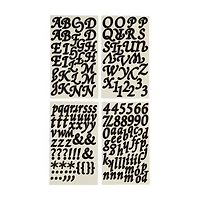 12 Pack: Large Elegant Black Alphabet Stickers by Recollections™