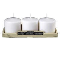 Ashland® Basic Elements™ White Pillar Candle, 3 Pack