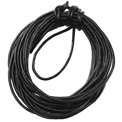 Black Leather Cord by Bead Landing