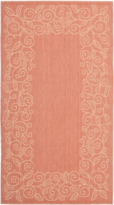 Courtyard Scrolling Border 4' X 5'-7" Area Rug