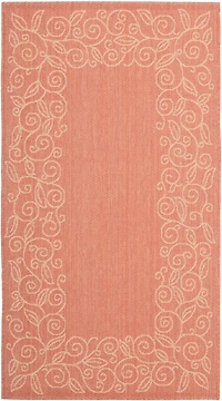 Courtyard Scrolling Border 4' X 5'-7" Area Rug