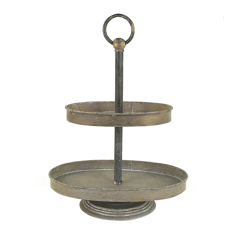 Hello Honey® Zinc 2-Tier Metal Tray