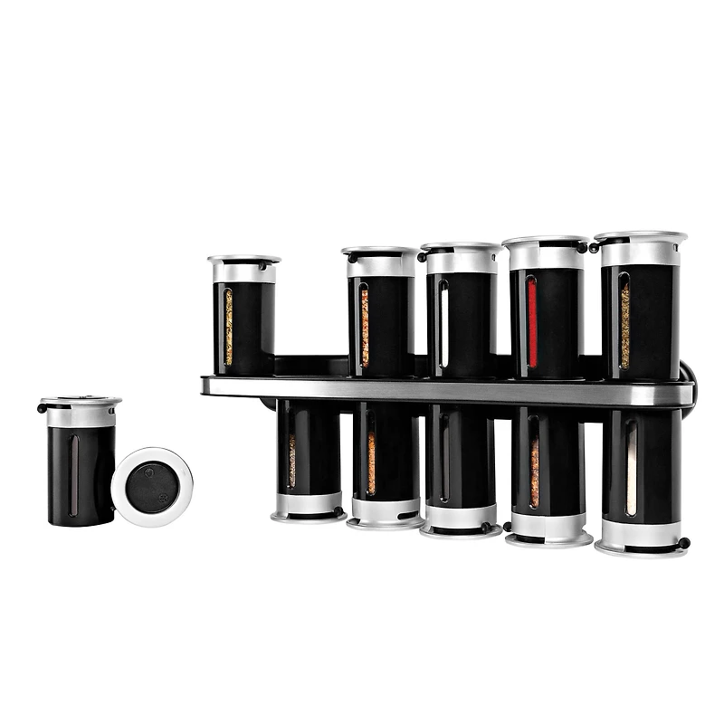 Honey Can Do Zero Gravity™ Wall-Mount Magnetic Spice Rack, Black