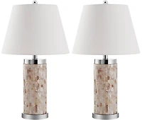 Shell&Metal Table Lamp Set in Shell