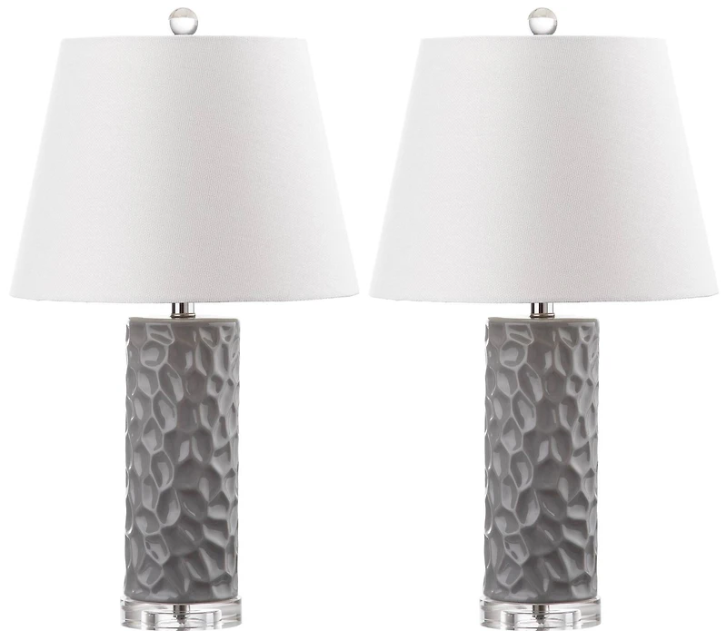 Dixon Table Lamp Set in Grey