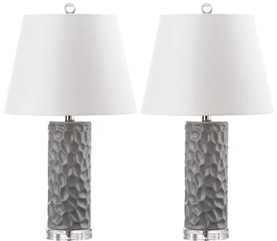 Dixon Table Lamp Set in Grey