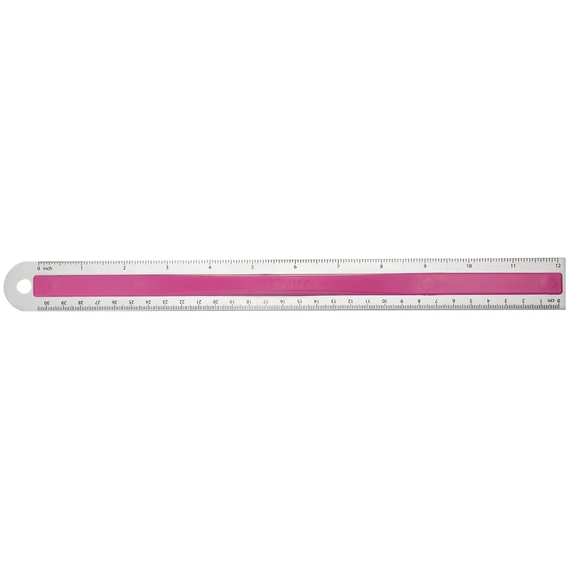 12 Pack: Assorted Westcott® Aluminum Ruler With Finger Grip
