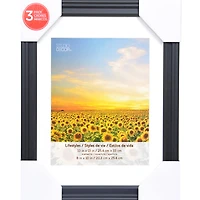 3 Pack Lifestyles 8" x 10" Black Frames with Mat by Studio Décor®