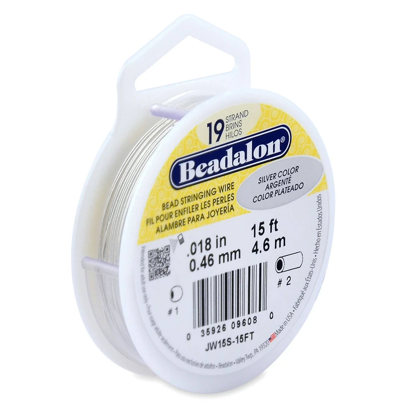 6 Pack: Beadalon® 0.46mm Silver 19 Strand Bead Stringing Wire