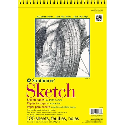 Strathmore® 300 Series Wired Sketch Paper Pad