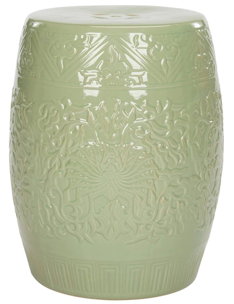 Lotus Garden Stool in Light Green