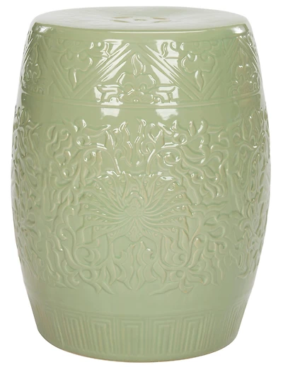 Lotus Garden Stool in Light Green