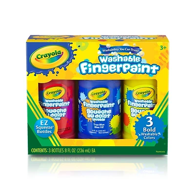 Crayola Primary Colors Washable Fingerpaints, 3ct.