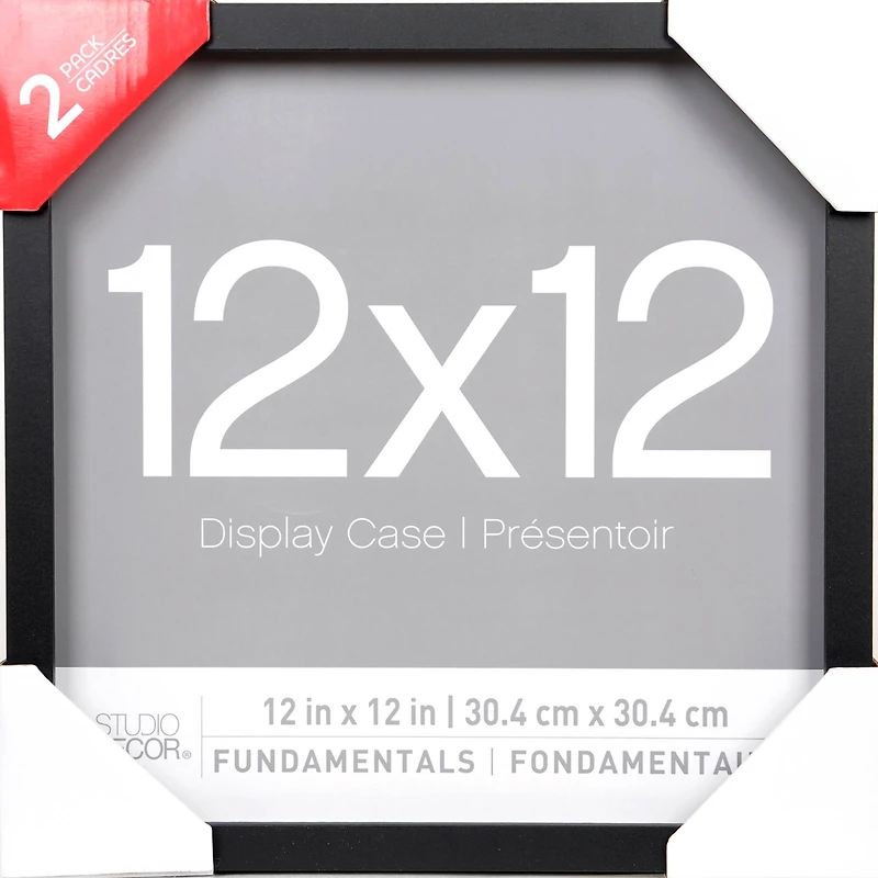 2 Pack Fundamentals 12" x 12" Black Shadow Boxes by Studio Décor®
