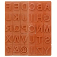 6 Pack: Upper Case Alphabet Wood Stamp Kit by Recollections™