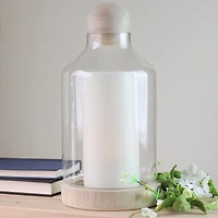 14" Transparent Glass Hurricane