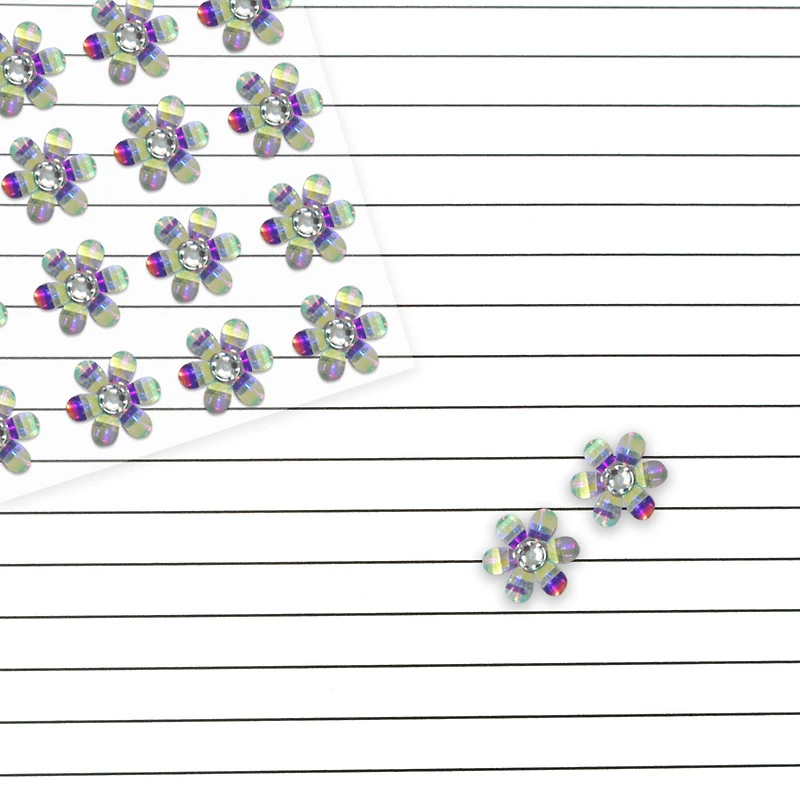 Clear Iridescent Bling Flower Stickers By Recollections™