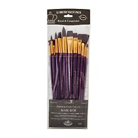 Royal & Langnickel® Zip N' Close Burgundy Taklon Brush Set