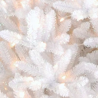 7.5 ft. Pre-Lit White Dunhill® Fir Full Artificial Christmas Tree, Clear Lights