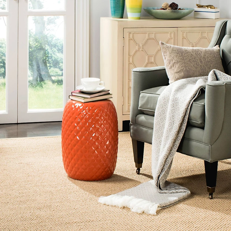 Calla Garden Stool in Orange