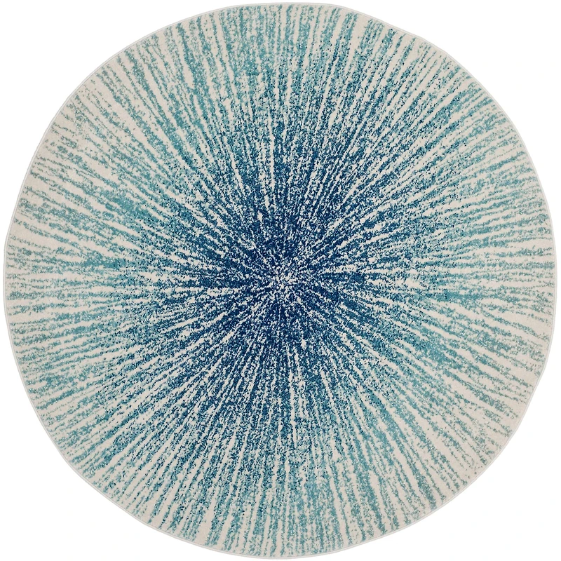 Evoke Burst 3' X 3' Round Area Rug