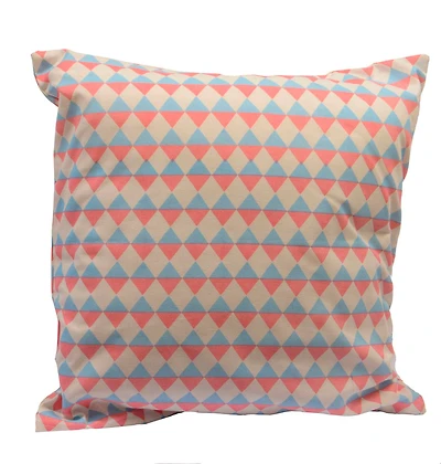15.75" Capri Boulevard Diamond Throw Pillow, Pink & Blue
