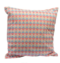 15.75" Capri Boulevard Diamond Throw Pillow, Pink & Blue