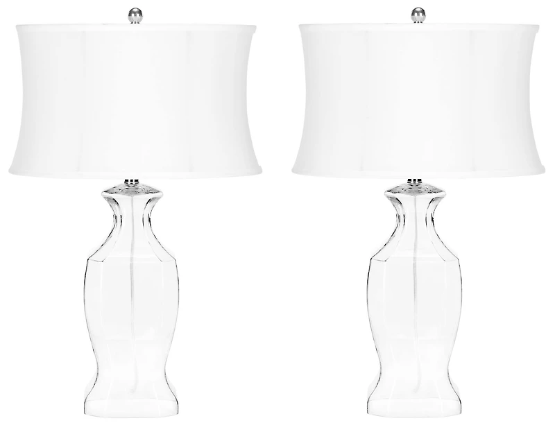 Glass Table Lamp Set in Glass