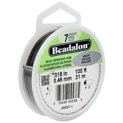 Beadalon® 0.018" Bright 7 Strand Bead Stringing Wire, 100ft.