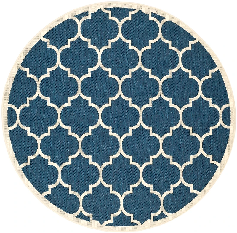 Courtyard Quatrefoil 4' X 4' Round Area Rug
