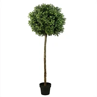 5ft Two Tone Green Artificial Murraya Ball Potted Topiary